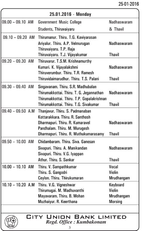 169th Thiyagaraja Aradhana Festival of Saint Sri Thiyagaraja at ...