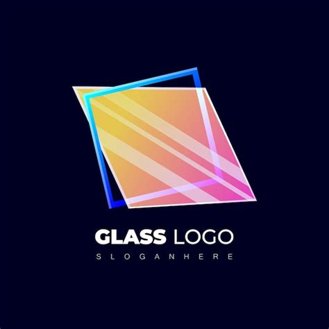 Gradient glass logo | Premium Vector