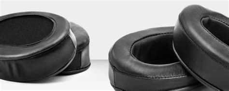 Headphone Memory Foam Earpads - Oval - Sheepskin Leather - Angled ...