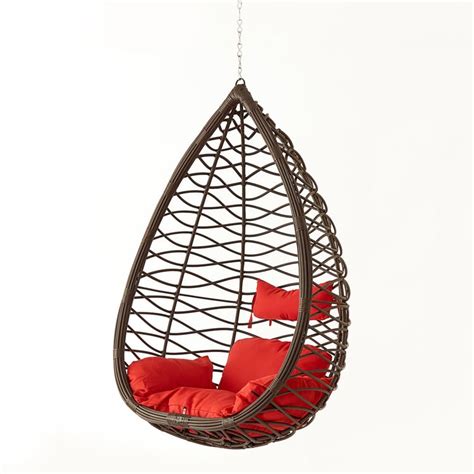 Buy Helios Brezza Uber Hanging Chair with Seat Cushions - Brown from ...