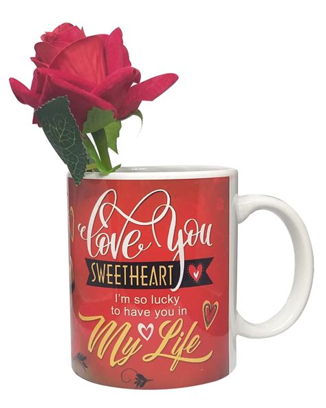 Valentine Day Love Gift for Wife - Love Scroll Card, Artificial Red ...