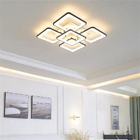 LED Ceiling Light Square Line Design Modern 5-Light 8-Light 60/90 cm ...