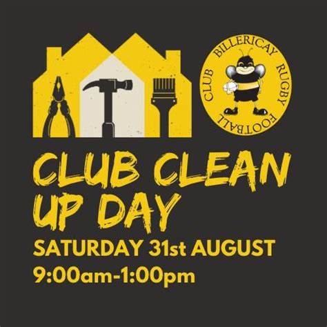 Club Clean Up Day, Billericay Rugby Club, 31 August 2024 | AllEvents