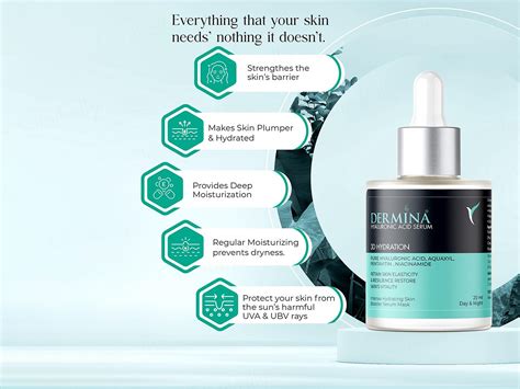 Buy Dermina 3D Hydration Hyaluronic Acid Face Serum Online | Clinikally