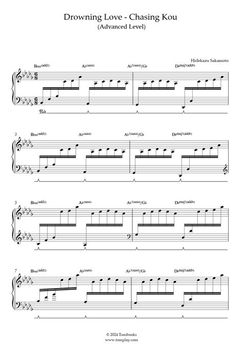 drowning 악보 Sheet Music to download and print