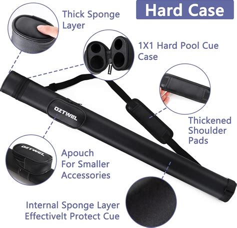 Oztwel 10.5mm Glass Fiber Pool Cue Stick with Case, 58 Inch India | Ubuy