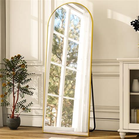 Anyrose 21x64 Full Length Mirror Arched with Stand Aluminum Alloy ...