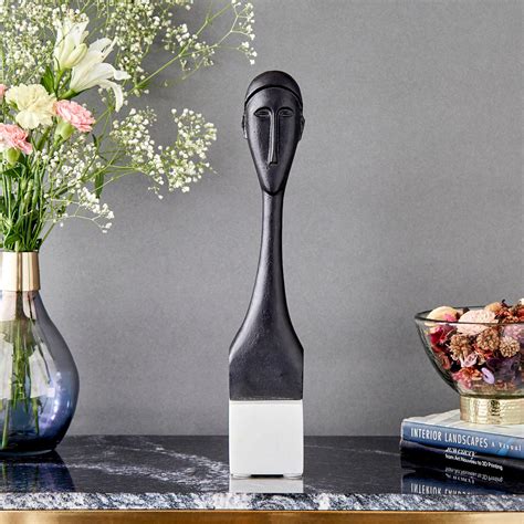 Buy Eternity Marble Base Aluminium Tribal Man Table Accent from Home ...