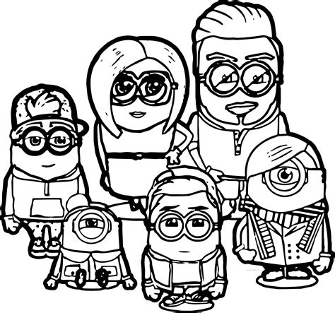 Printable Minion Pictures Coloring Pages