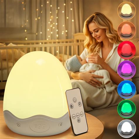 Egg Light for Nursery Night Light for Kids,10 Brightness+10 Colors Egg ...