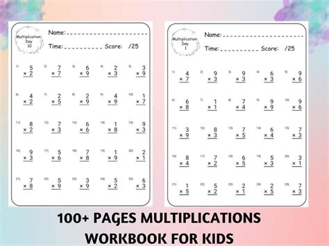 Image result for Math Multiplication Worksheets 100 Problems