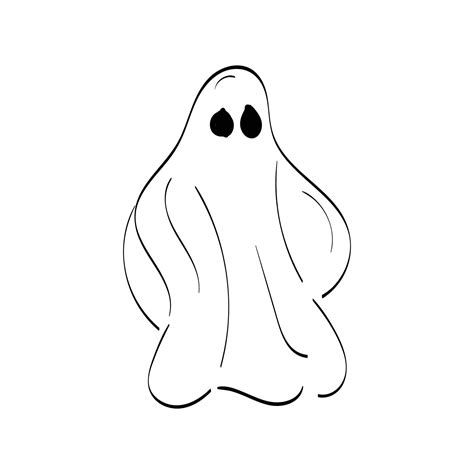 contornos de fantasmas de halloween. lindo fantasma y agrega un poco de aventura. dibujo de ...