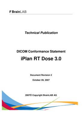 Fillable Online DICOM Conformance Statement iPlan RT Dose 30 - Brainlab ...
