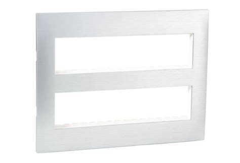 Cover Plate with Support Frame-16 Module-Silver
