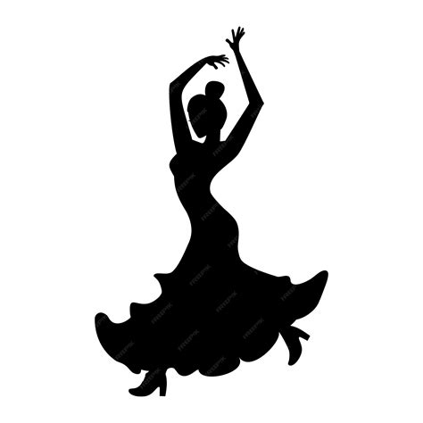 Premium Vector | Woman flamenco dancing silhouette isolated on white ...