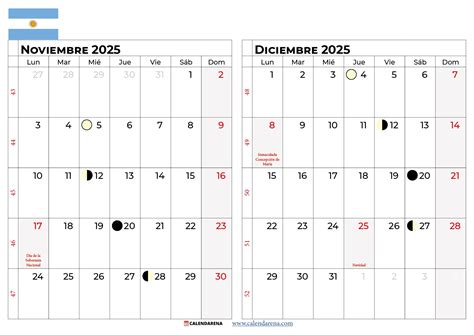 Calendario Noviembre 2025 Argentina - Días Festivos