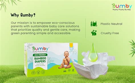 Bumby Organic Bamboo Diapers for Babies -upto 4kg (34 Count) | XS Size ...