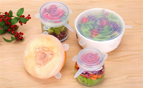 Buy GION Silicone Stretch Lids, Mason jar, soda can lid Covers, 6 Pack ...