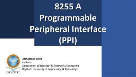 8255A PPI Overview and Internal Block Diagram Analysis - Studocu