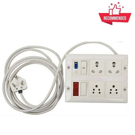Heavy Duty Electrical Extension Boxes MX 3 Outlet Universal Sockets,