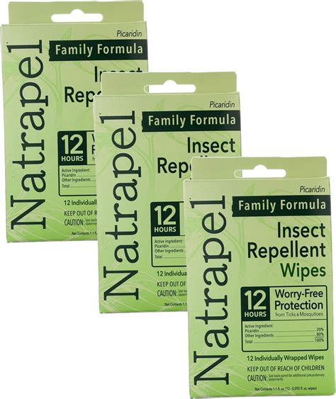 Amazon.com: Natrapel Tick & Insect Repellent Wipes - Bug Spray with 20% ...