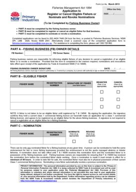 Fillable Online dpi nsw gov Form 4 - Application to Register or Cancel ...