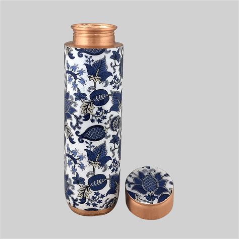 The Bombay Store Enamel Copper Bottle 550 ml