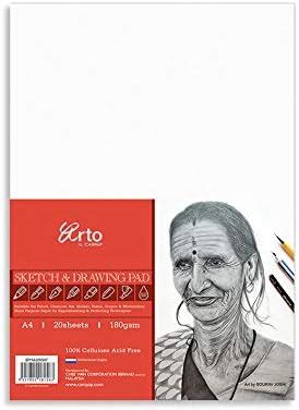 CAMPAP ARTO 180GSM Sketch & Drawing Paper, 20 Sheets (A3) : Amazon.in ...