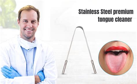 Nurpi Stainless Steel premium tongue cleaner for healthy people pack of ...