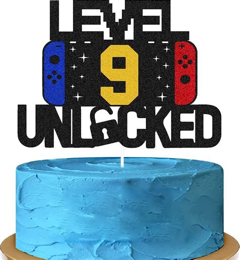 Vikiwiin Level 9th Unlocked Sign Cake Topper Happy 9th India | Ubuy