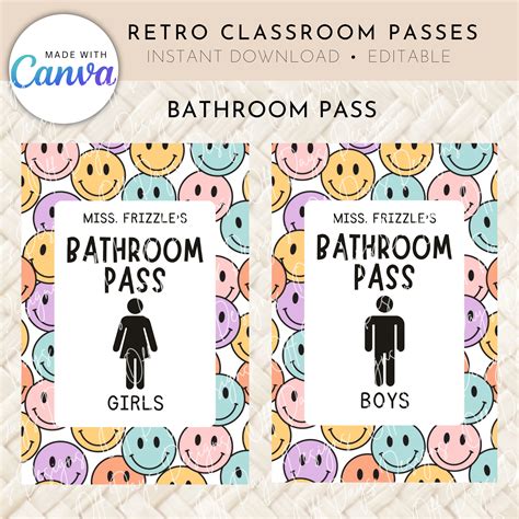 Bathroom Hall Pass Template at Lucas Oshanassy blog