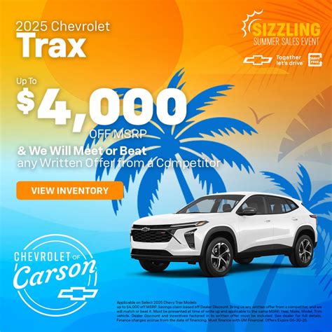 New Chevrolet Vehicle Specials In Carson | Chevrolet of Carson