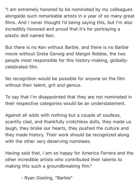 Life in plastic, is not fantastic. Why Barbie Oscar snub is just ...