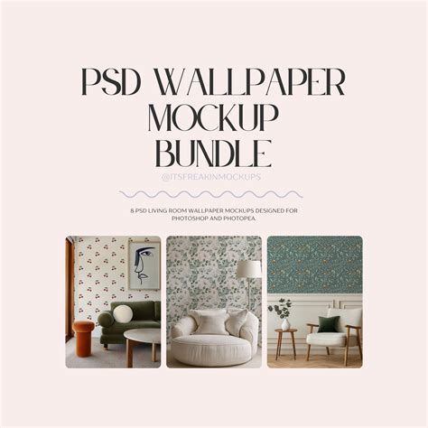 Wallpaper Mockup Bundle, PSD Wallpaper Mockup, Drag and Drop PSD, PSD ...