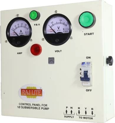 RAJLITE 1.5 HP Control Panel for single phase submersible motor pump ...