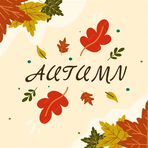 Premium Vector | Autumn or fall leaves cartoon illustration background