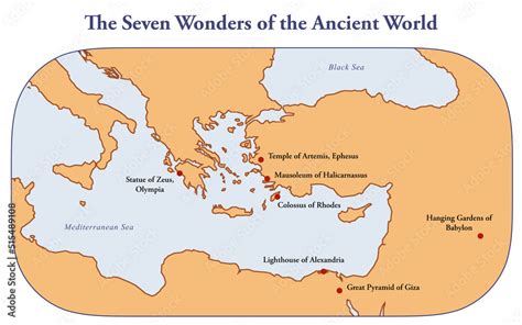 Old 7 Wonders of the World Map 的图像结果