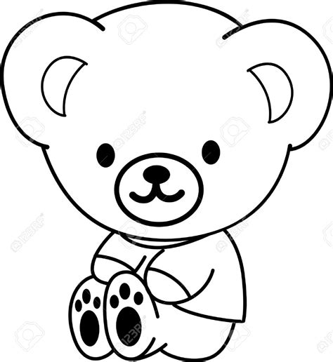 Teddy Bear Outline | Free download on ClipArtMag