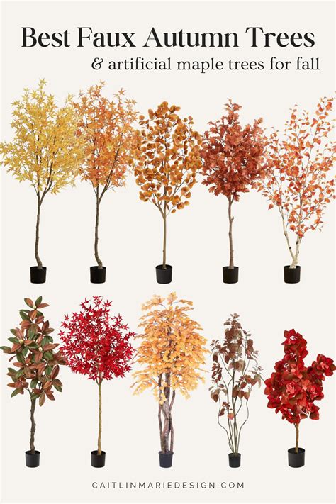 Best Faux Fall Trees and Artificial Maple Trees - Caitlin Marie Design