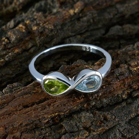 Aisha Modern Toi Et Moi Ring with Multicolor Gemstones | Riyo.In