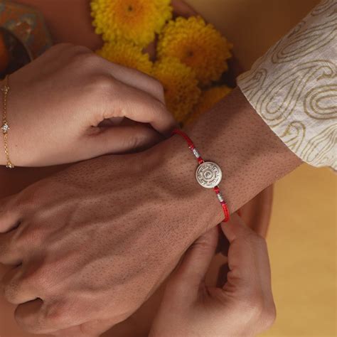 Infinite Path 0.01 Carat Lab-Grown Diamond 999 Silver Coin Rakhi – PALMONAS