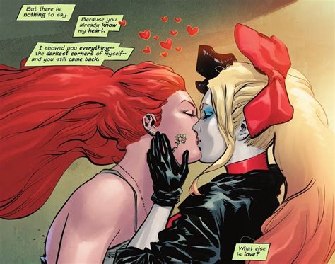 Poison Ivy Kissing Harley Quinn