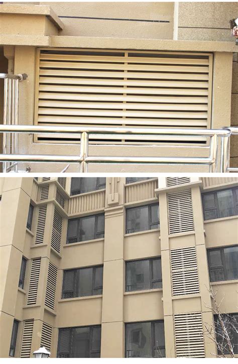 临朐工厂定制护栏空调阳台锌钢护栏 空调外机悬挂围栏室外百叶窗-阿里巴巴