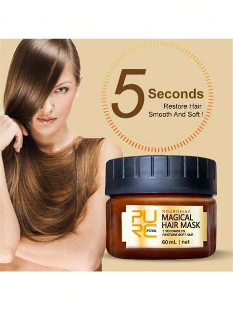 PURC قناع شعر بدون بخار PURC ، مرطب ومصلح للشعر الجاف والمتقصف ، منعم ...