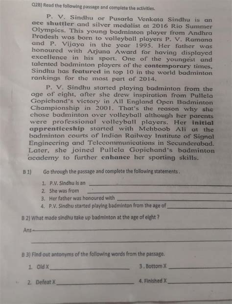 please answer the paragraph questions - Brainly.in