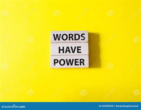 Words Have Power Symbol. Wooden Blocks with Words Words Have Power ...