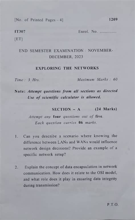 IT307 Previous Year Exam Papers - Exploring the Networks Notes - Studocu