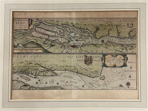 Rare 1628 Map by Willem Janszoon Blaeu Elbe River Germany - willem janszoon map of australia