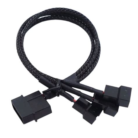 Buy 4 Pin Molex to 4 Pin PMW PC Case Fan Power Adapter Cable, 3 Pin / 4 ...
