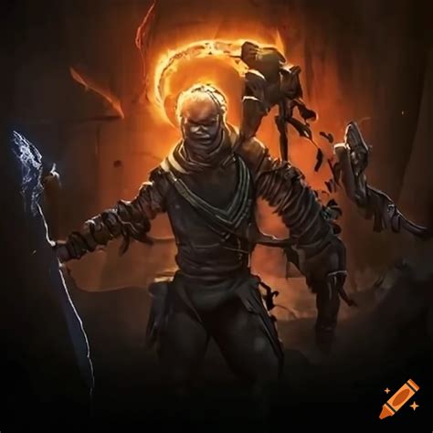 Gaming illustration with player-versus-environment concept